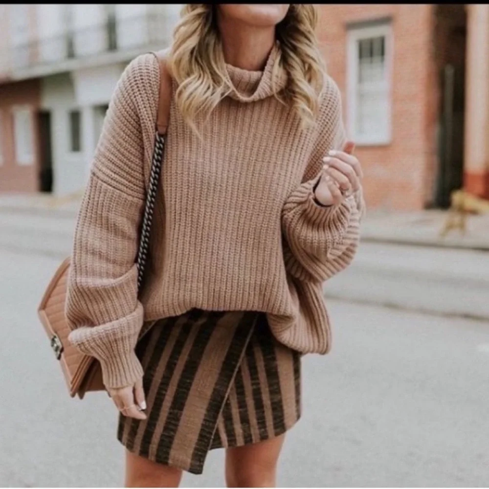 Free People Swim Too Deep Turtleneck Sweater XS